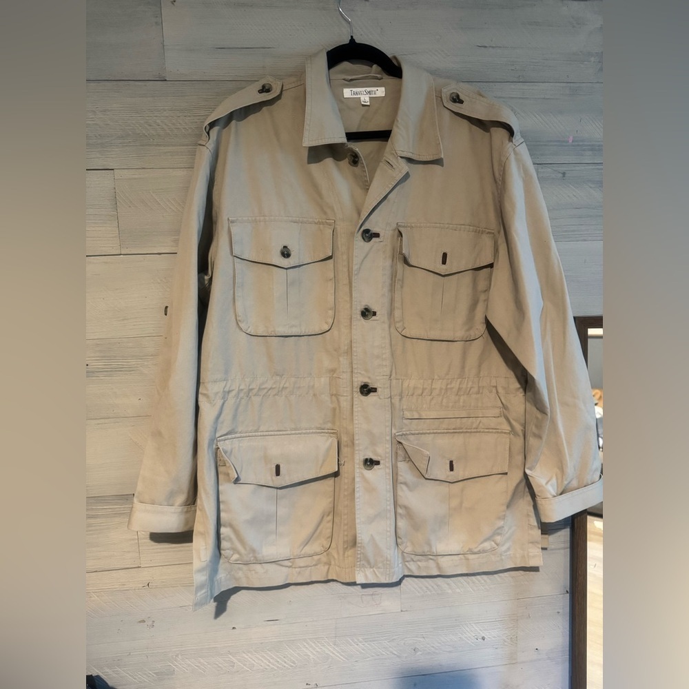 TravelSmith Khaki Military Jacket - Picture 3 of 16
